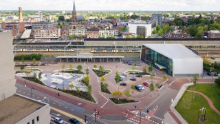 Station Hengelo van bovenaf